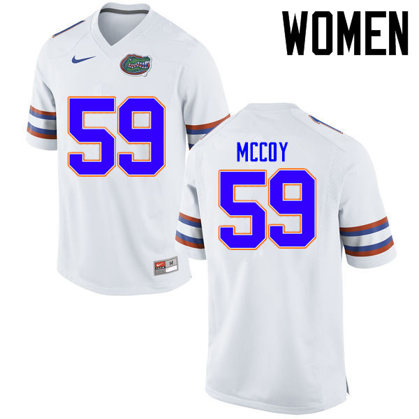 Women Florida Gators #59 T.J. McCoy College Football Jerseys Sale-White - Click Image to Close